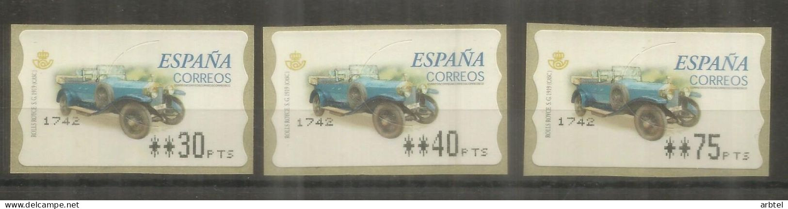 ESPAÑA ATM AUTOMOVIL CAR ROLLS ROYCE - Coches