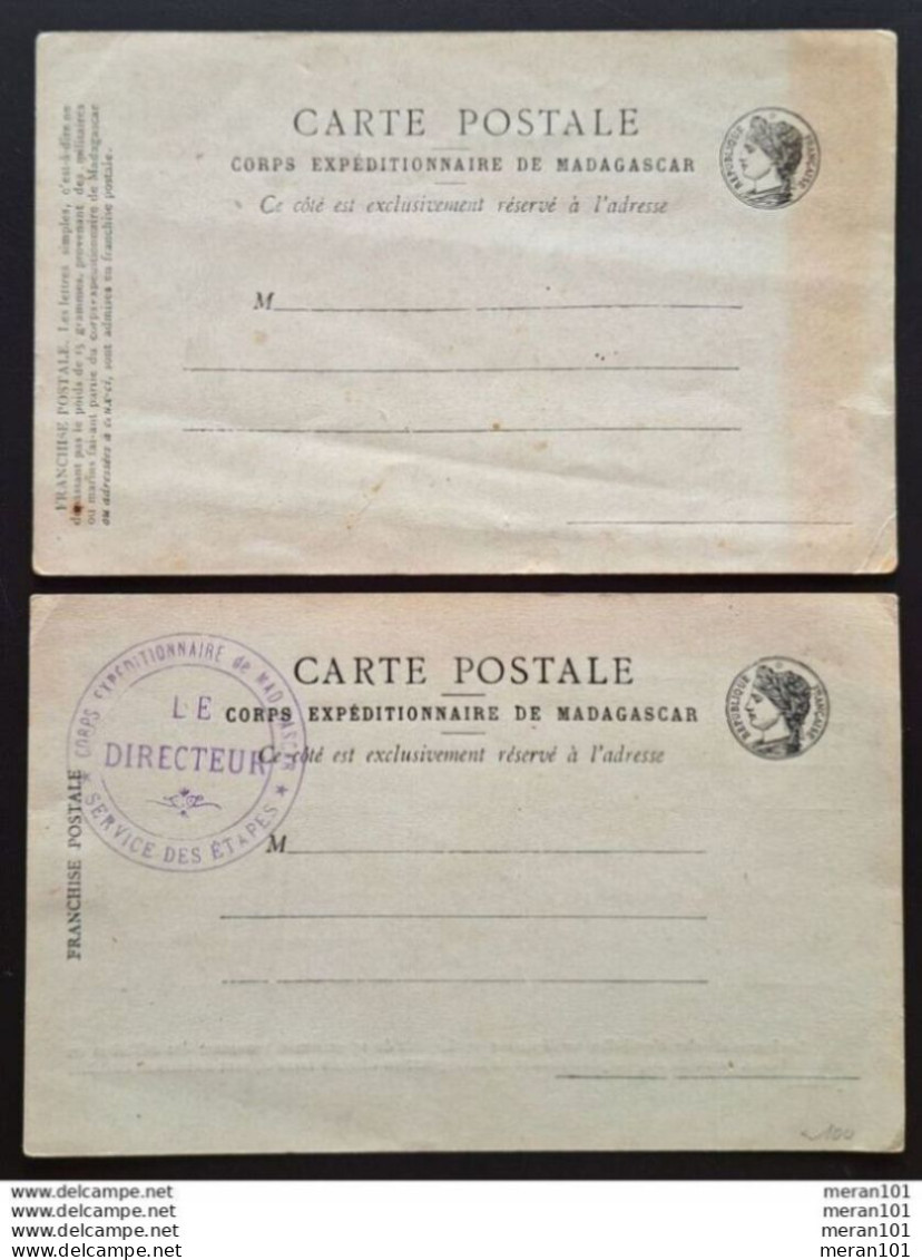 Madagaskar 1900, Carte Postale Corps Expeditionnaire De Madagascar - Covers & Documents