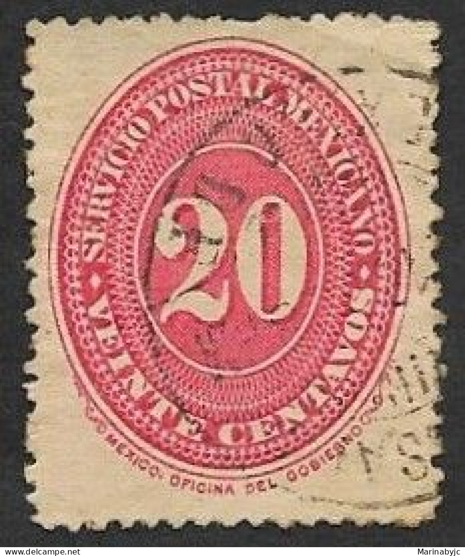 SE)1887 MEXICO SERIES NUMERALS 20C SCT 188, USED - Mexico