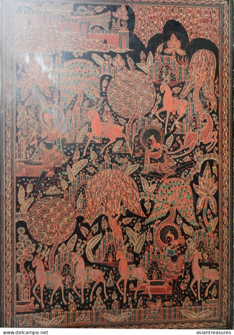 Antique Burma  Royalty Art  Museum Quality Painting Intricate Work - Arte Asiático