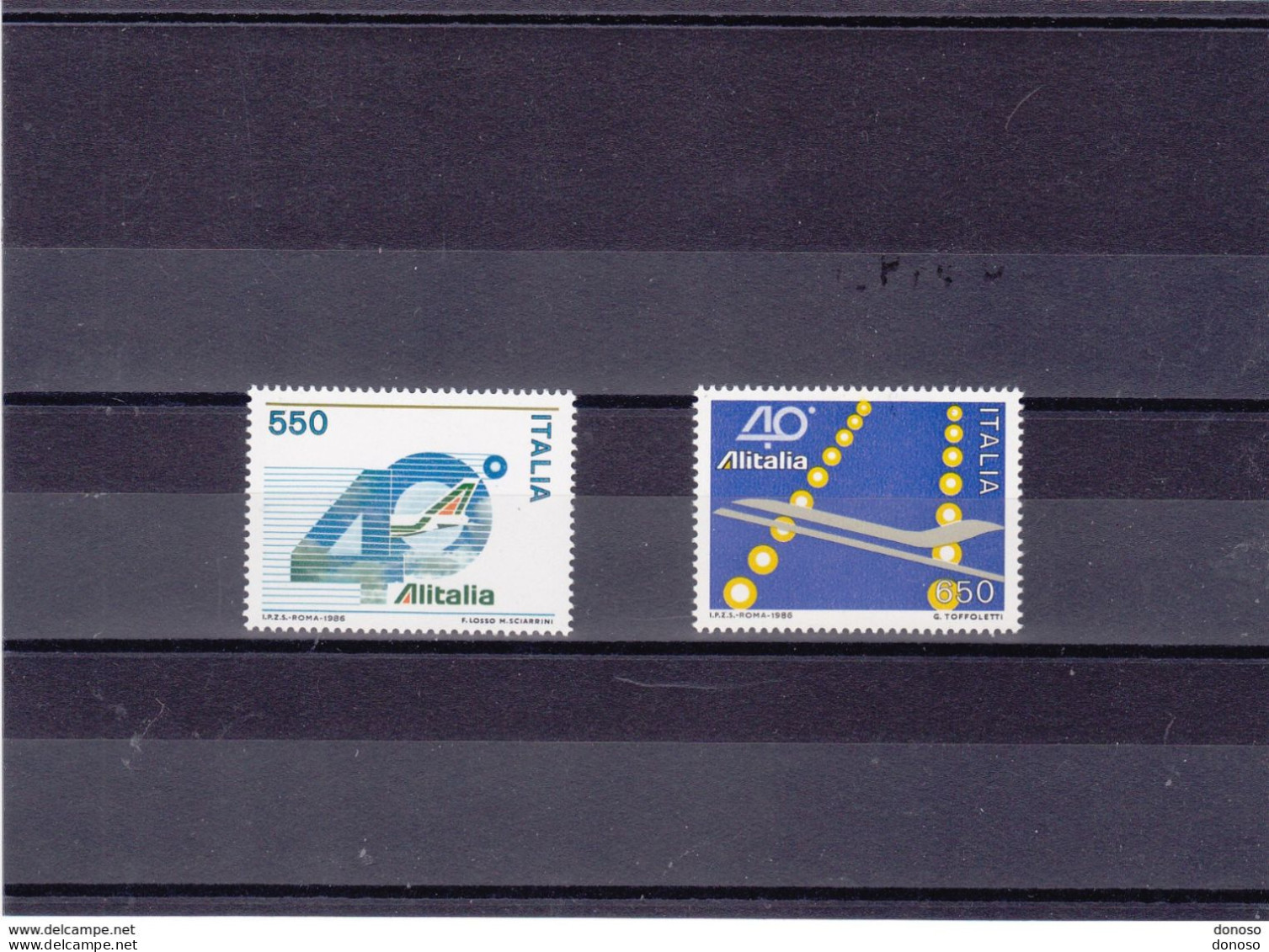 ITALIE 1986 ALITALIA Yvert 1720-1721, Michel 1988-1989 NEUF** MNH Cote 3,50 Euros - 1981-90: Ungebraucht