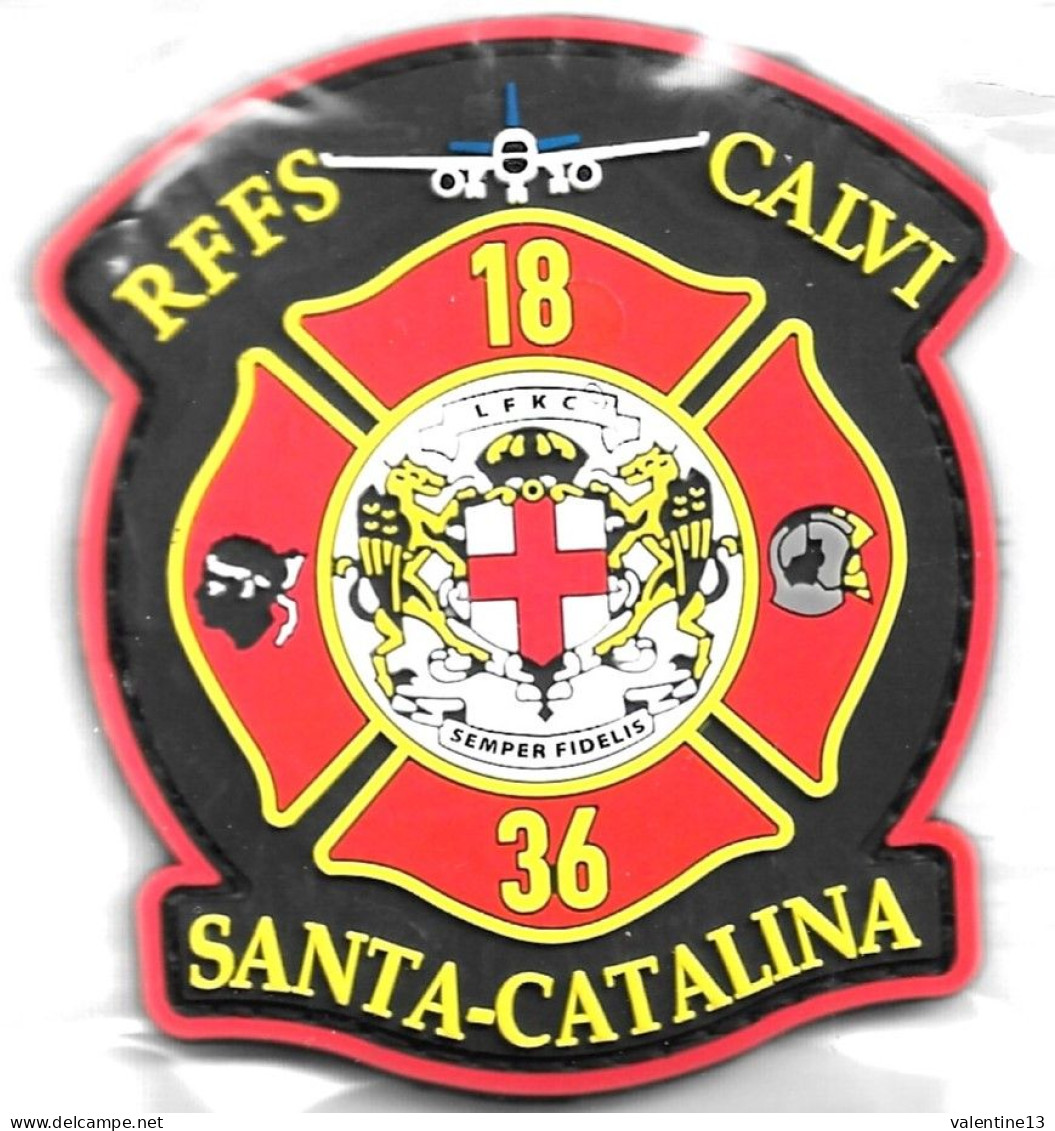 Ecusson PVC SAPEURS POMPIERS SANTA CATALINA CALVI CORSE 2B - Pompiers