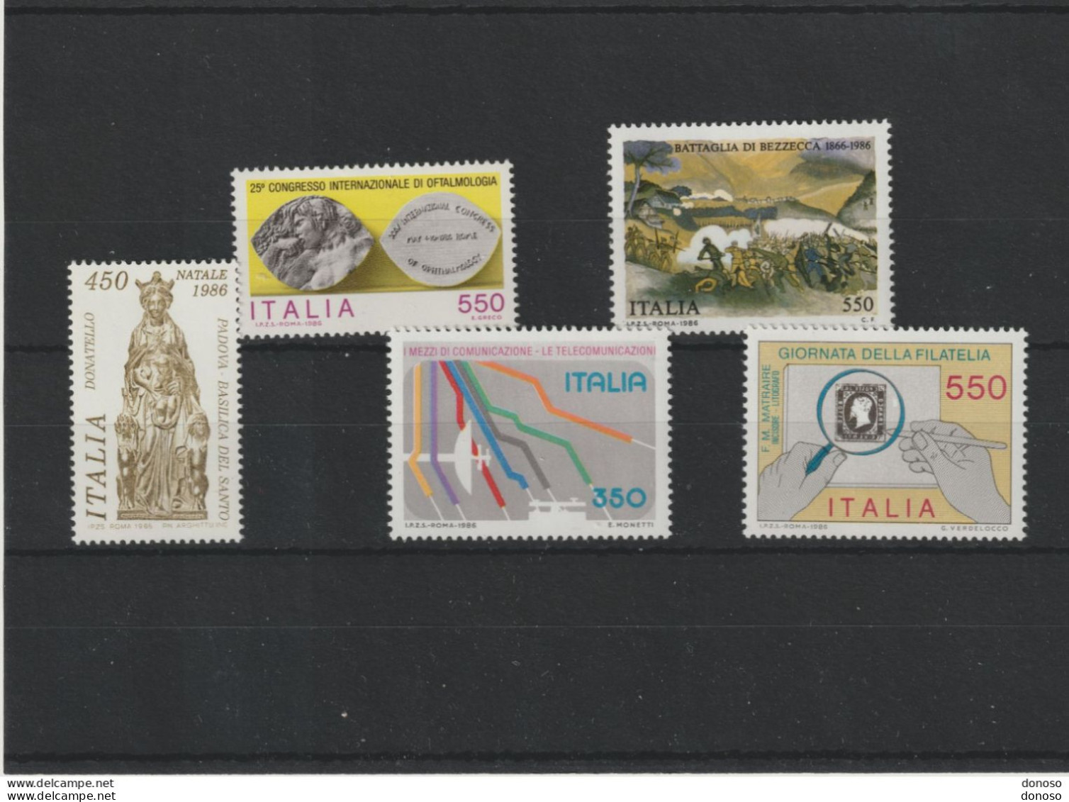 ITALIE 1986 Yvert 1704 + 1708 + 1710 + 1727 + 1732 NEUF** MNH Cote : 8,25 Euros - 1981-90: Mint/hinged