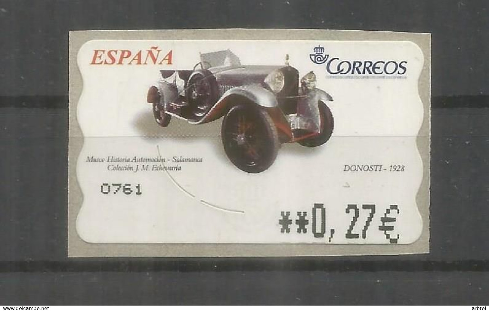 ESPAÑA ATM AUTOMOVIL CAR DONOSTI 1928 - Cars