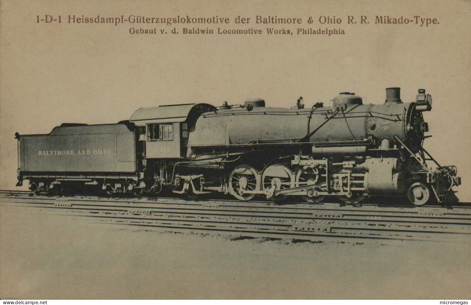 1-D-1 Heissdampf-Güterzuglokomotive Der Baltimore & Ohio R.R. Mikado-Type - Trains