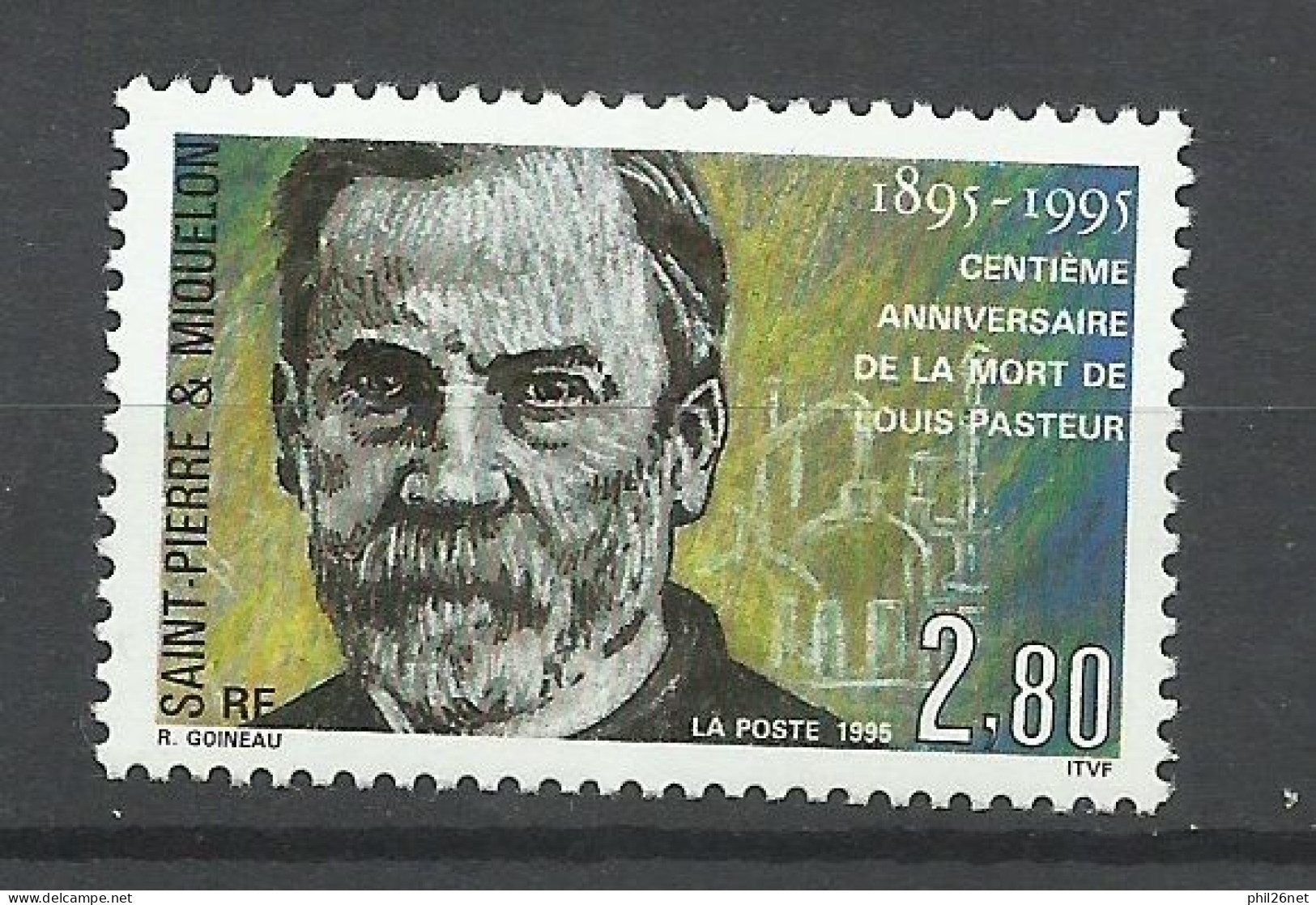 Saint Pierre Et Miquelon SPM N°  609  Louis Pasteur     Neuf * * B/TB Voir Scans Soldé ! ! ! - Unused Stamps