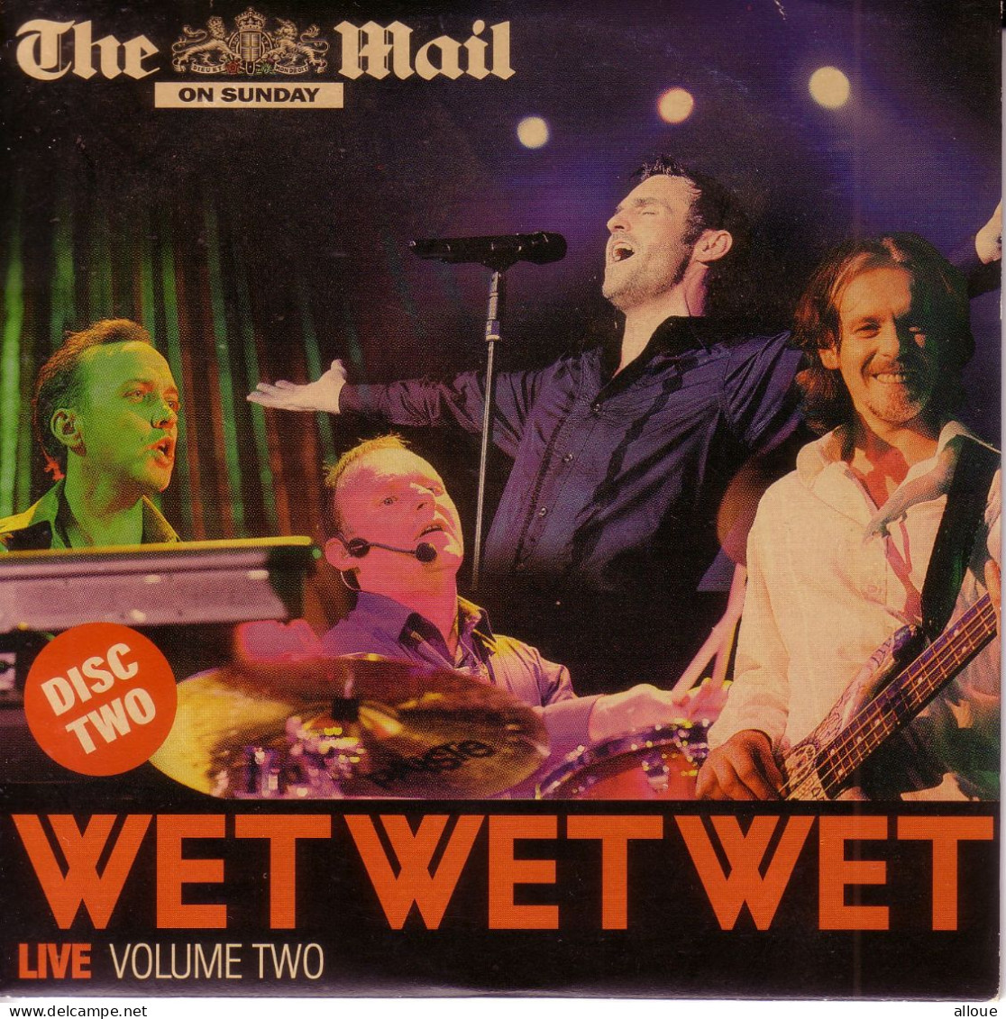 WET WET WET LIVE VOL 2 - CD PROMO MAIL ON SUNDAY - POCHETTE CARTON 10 TITRES LIVE - Autres - Musique Anglaise