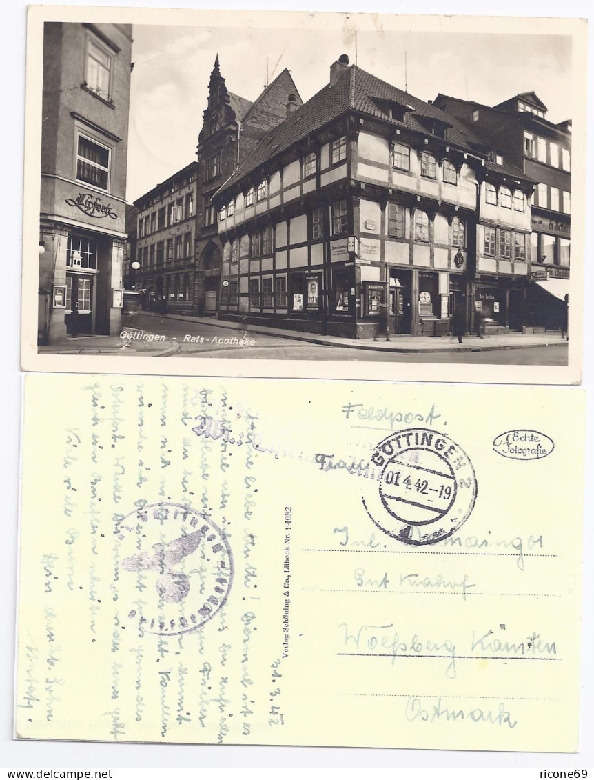 DR 1942, Sw AK Göttingen, Feldpost Lazarett, Chirurg. Klinik, N. Kärnten. #1251 - Autres & Non Classés