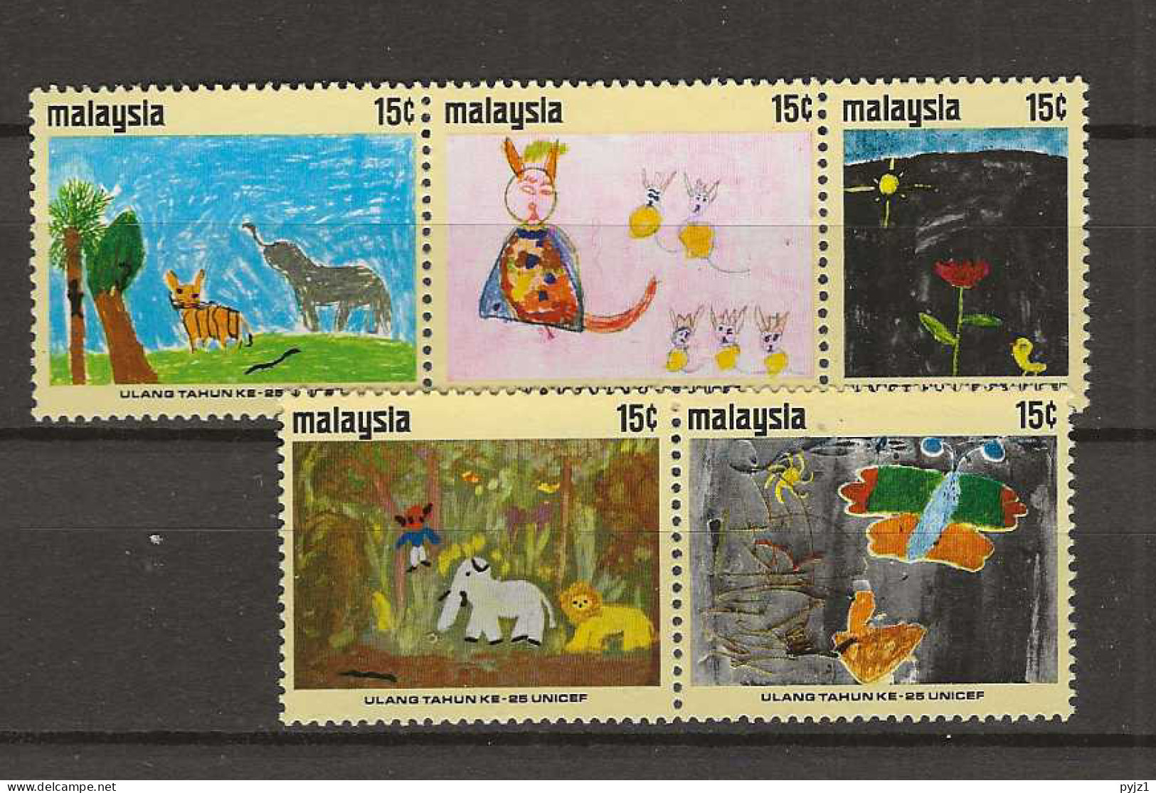 1971 MNH Malaysia Mi 86-90 Postfris** - Malaysia (1964-...)