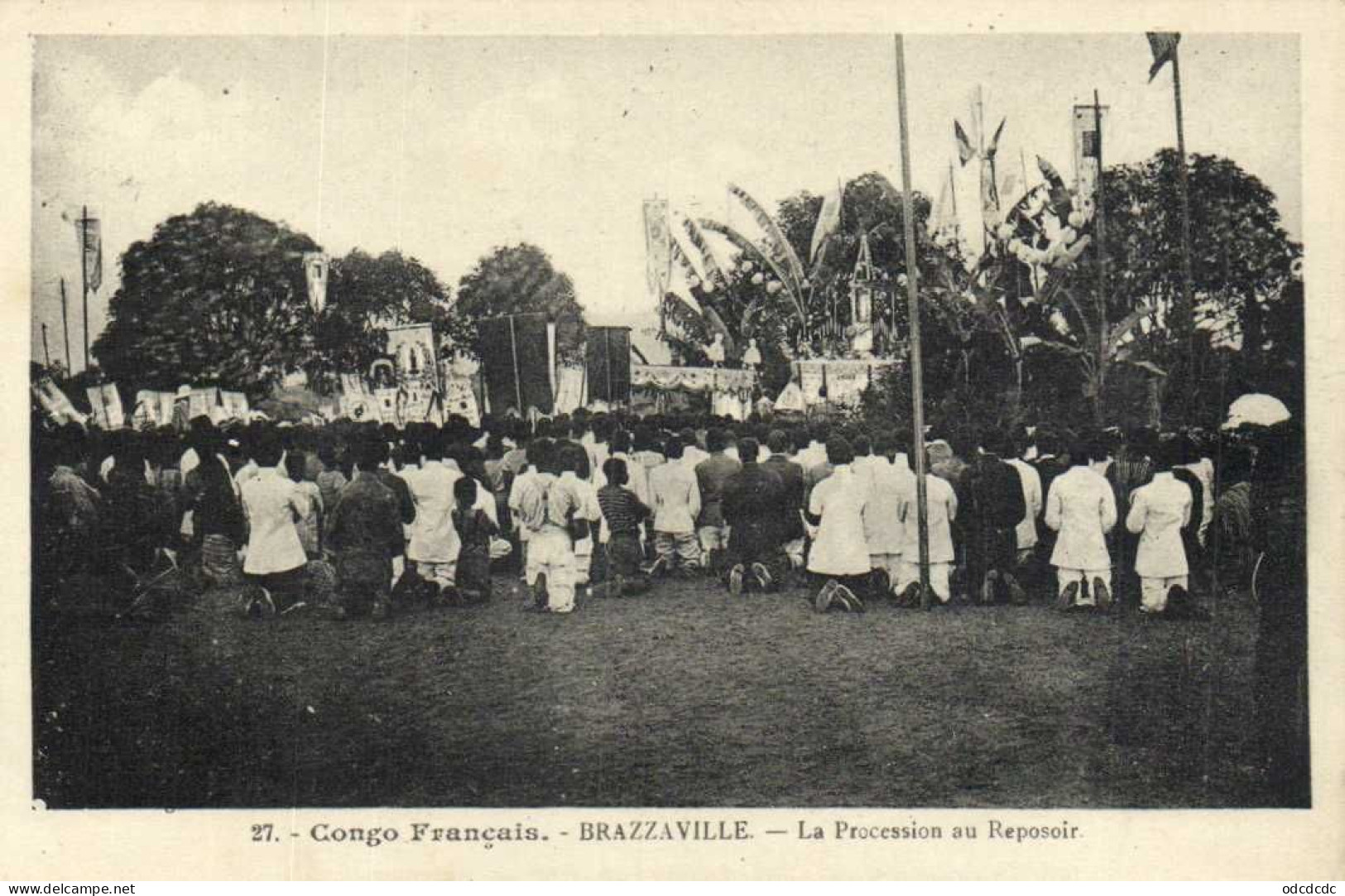 Congo Français BRAZZAVILLE  La Procession Au Reposoir RV - Brazzaville