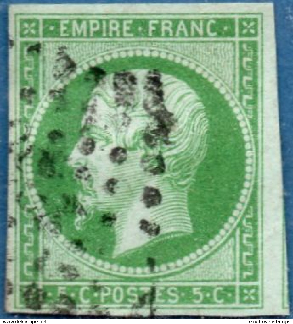 France 1853, 5 Obliteré, Cancelled, - 1853-1860 Napoleon III