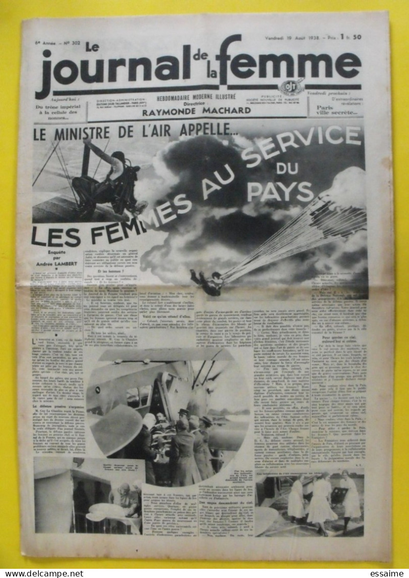 6 N° De Le Journal De La Femme De 1938. Revue Féminine. Allemagne Allemande Guerre - 1900 - 1949