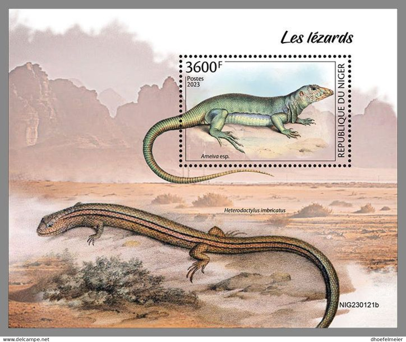 NIGER 2023 MNH Lizards Eidechsen S/S – OFFICIAL ISSUE – DHQ2413 - Other & Unclassified