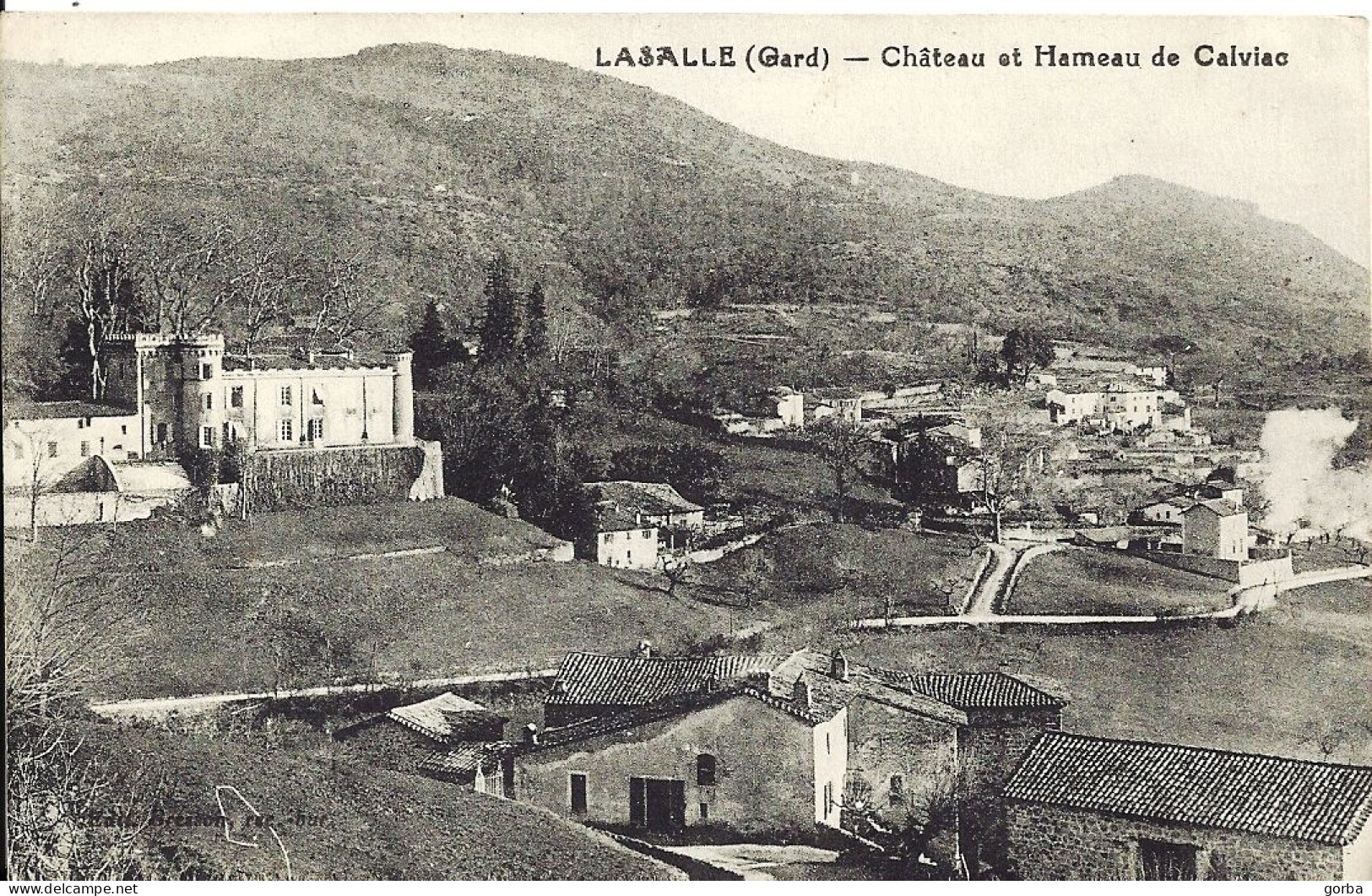 *CPA - 30  LASALLE  Château Et Hameau De Calviac - Autres & Non Classés