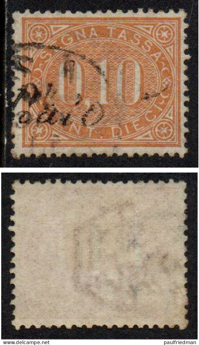 Regno 1869 - Segnatasse - Cifra 10 Cent. - Usato - Dentellatura E Centratura Ottime - Strafport