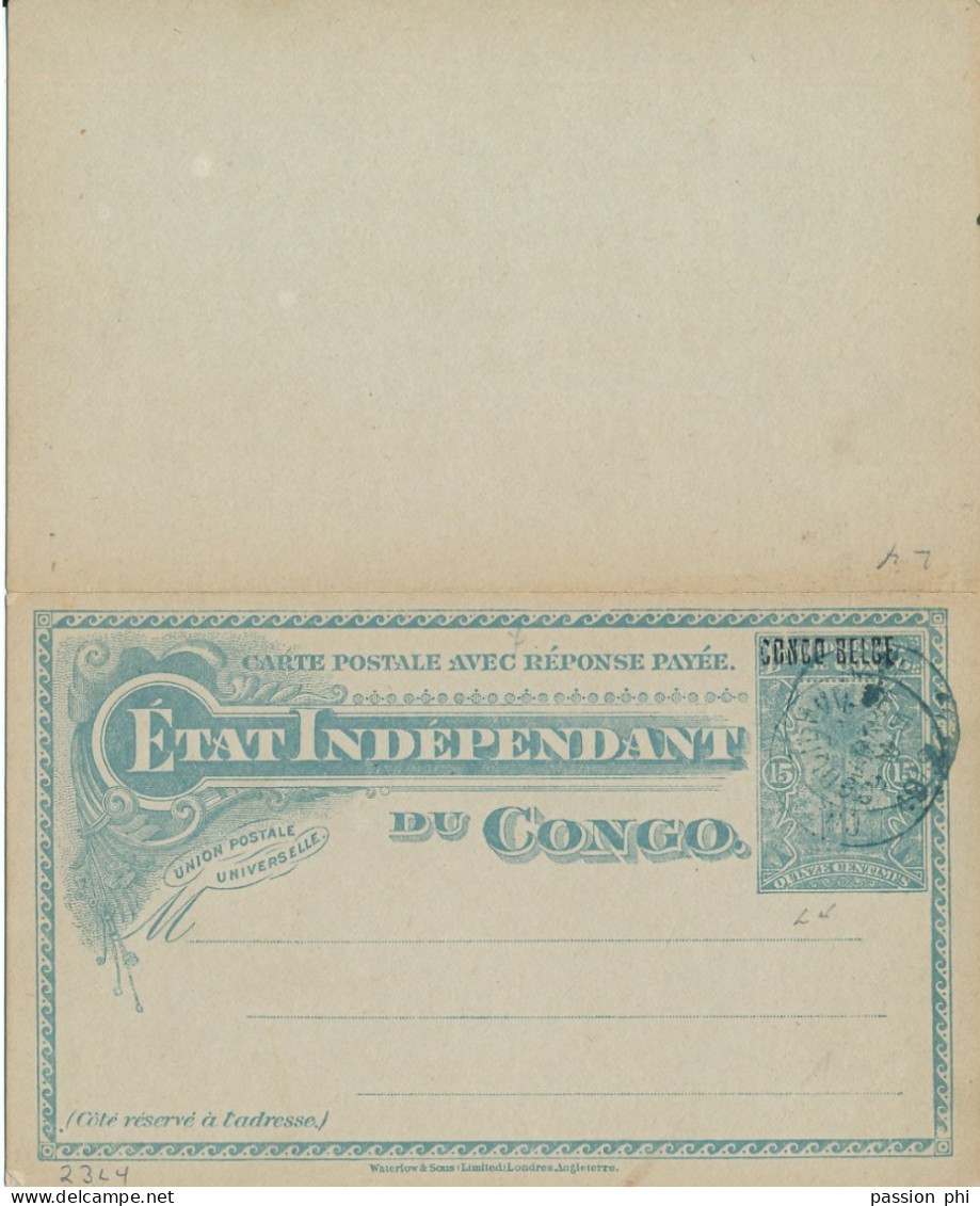 ZAC BELGIAN CONGO SBEP 23 L1 USED CTO - Stamped Stationery