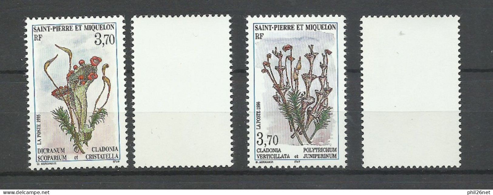 Saint Pierre Et Miquelon SPM N° 611 Et 626 Flore Mousses Et Lichens      Neufs * * B/TB Voir Scans Soldé ! ! ! - Unused Stamps