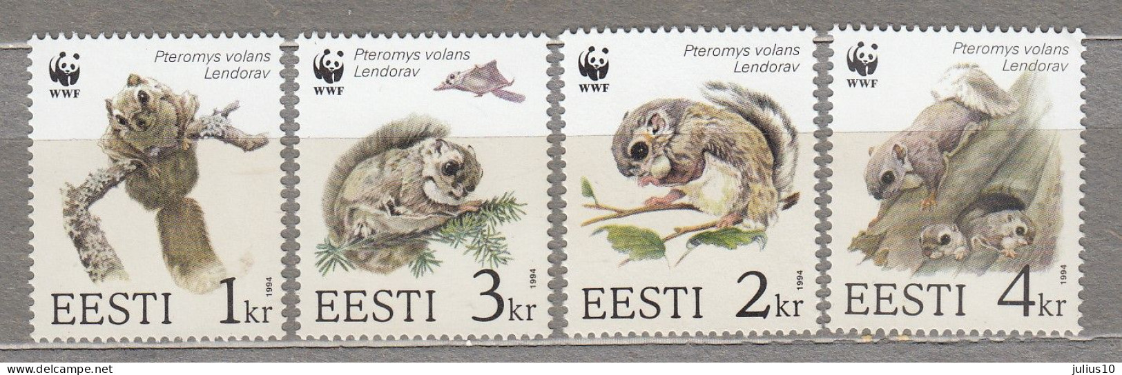 ESTONIA 1994 Fauna WWF MNH(**) Mi 229-232 # Est294 - Ongebruikt