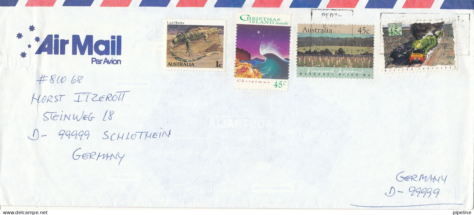 Australia - Christmas Island Air Mail Cover Sent To Germany 27-6-1999 Topic Stamps - Lettres & Documents