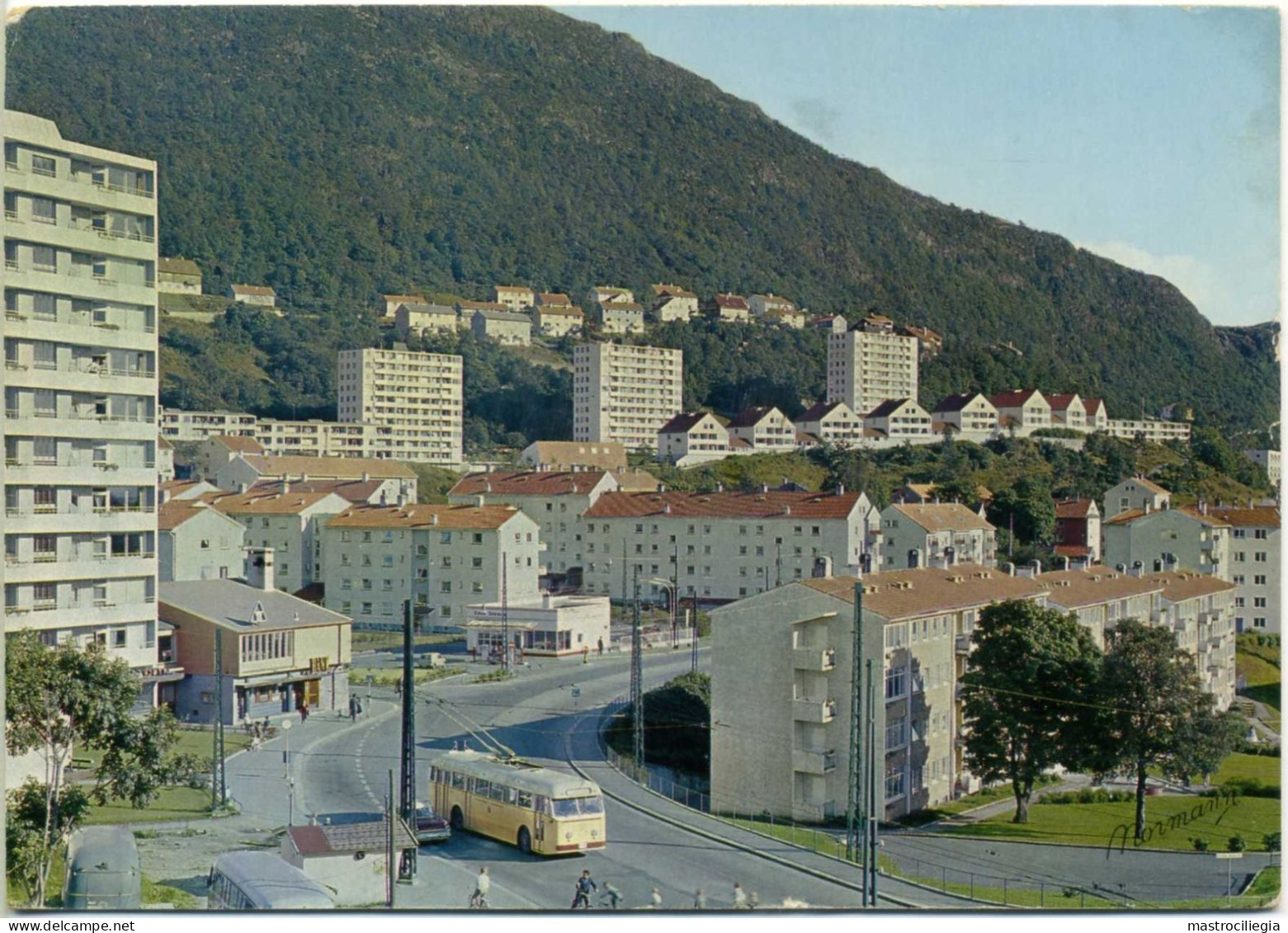 NORWAY LANDÅS BERGEN View Panorama Filobus - Norway