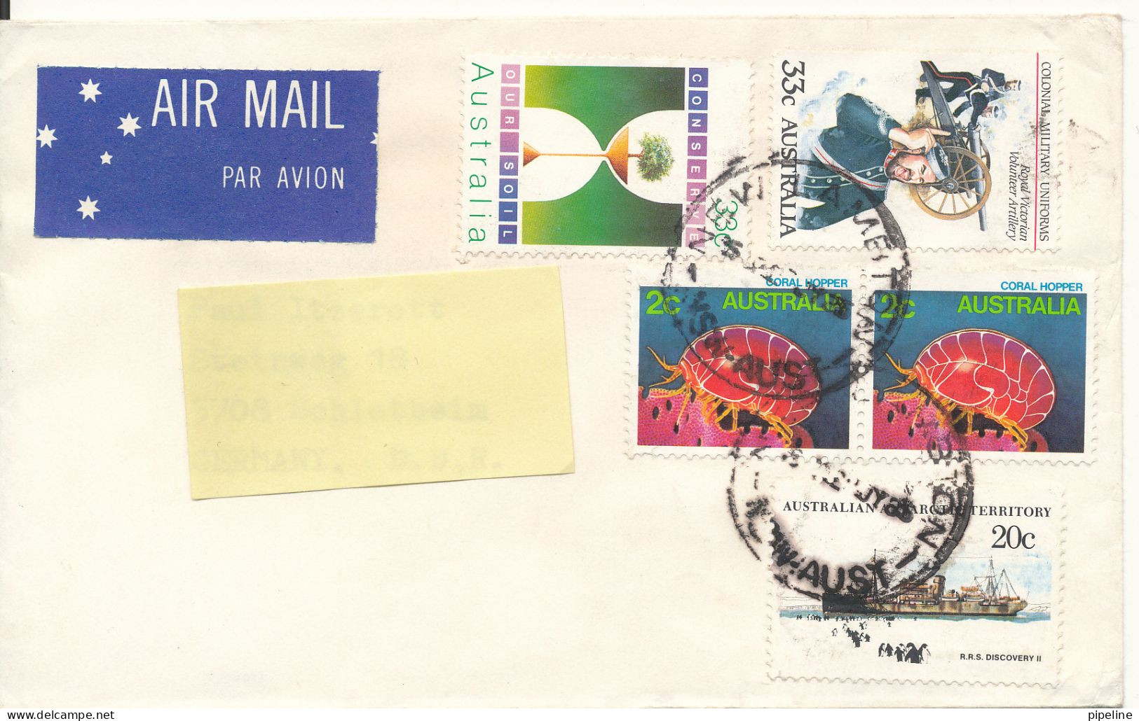 Australia Cover Sent Air Mail To Germany DDR 1985 Topic Stamps Incl. Antarctic Stamp - Covers & Documents