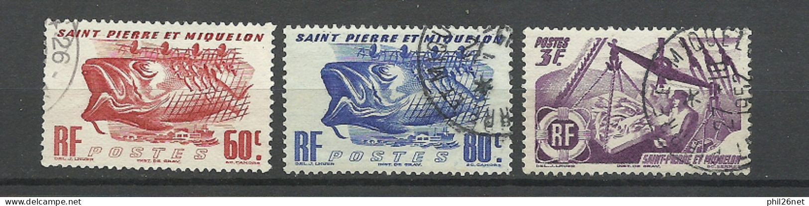 Saint Pierre Et Miquelon SPM N° 329 ; 330 Et 335  Oblitérés  B/TB Voir Scans Soldé ! ! ! - Oblitérés