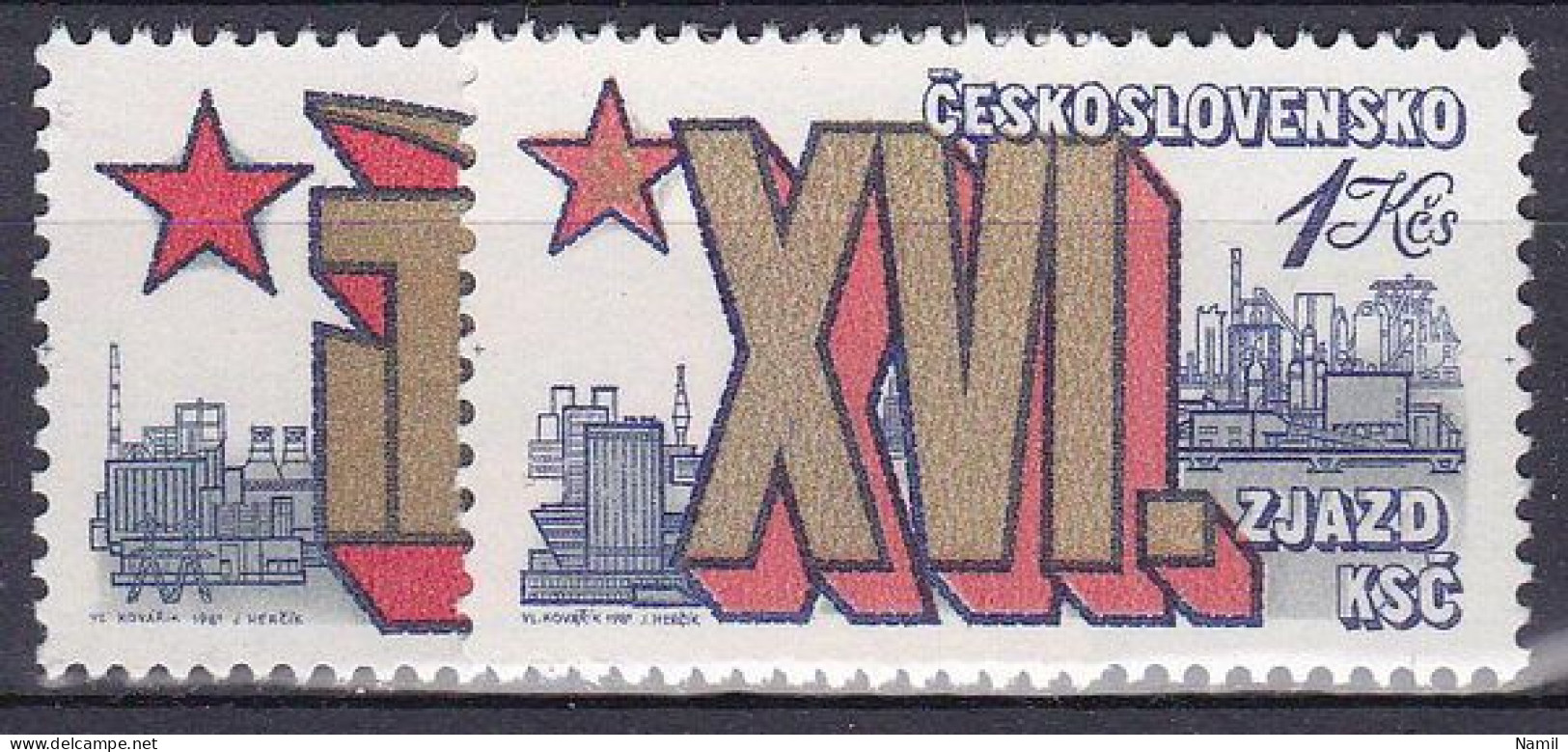 ** Tchécoslovaquie 1981 Mi 2612-3 (Yv 2439-40), (MNH)** - Unused Stamps