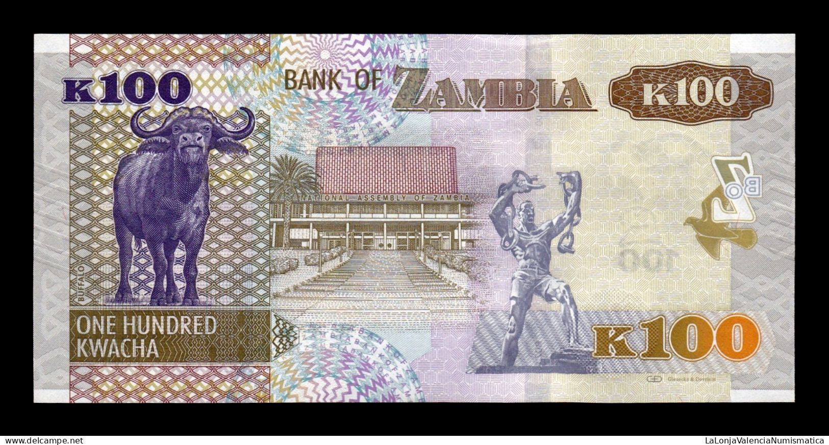 Zambia 100 Kwachas 2018 Pick 61b Sc Unc - Zambie