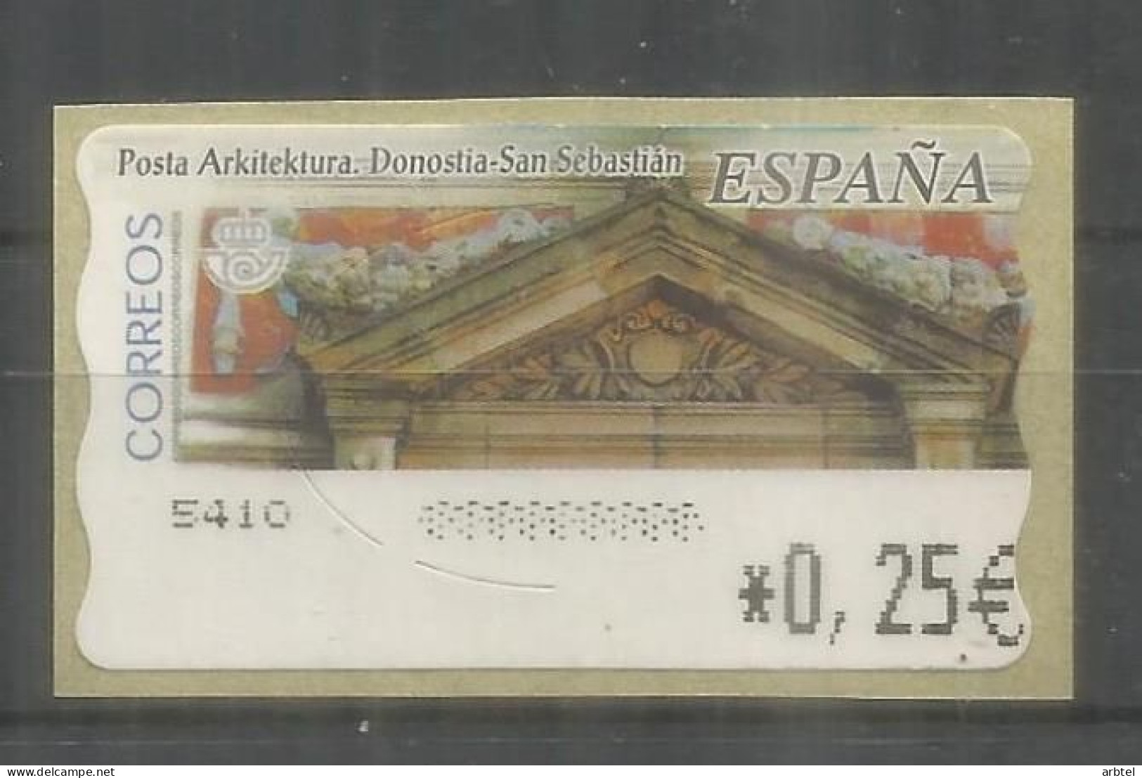 ESPAÑA ATM ARQUITECTURA POSTAL SAN SEBASTIAN VARIEDAD IMPRESION DE PUNTOS - Otros & Sin Clasificación