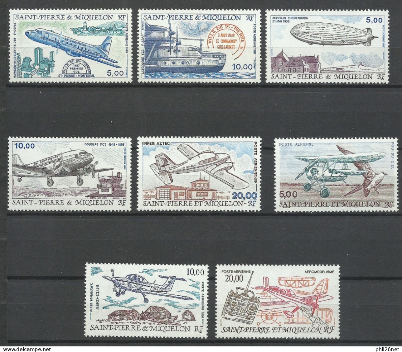 Saint Pierre Et Miquelon SPM Poste Aérienne  N° 64 à 71  Neufs  * *   B/TB Voir Scans Soldé Moins Cher Qu'à La Poste  ! - Unused Stamps