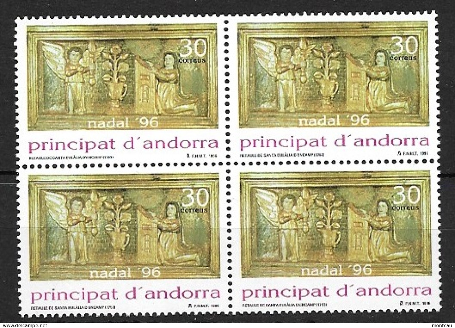 Andorra - 1996, Navidad Ed 255 (**) Bk - Navidad