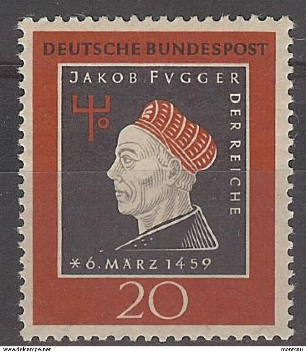 Germany 1959. Jakob Fugger M=307 Y=178  (**) - Unused Stamps