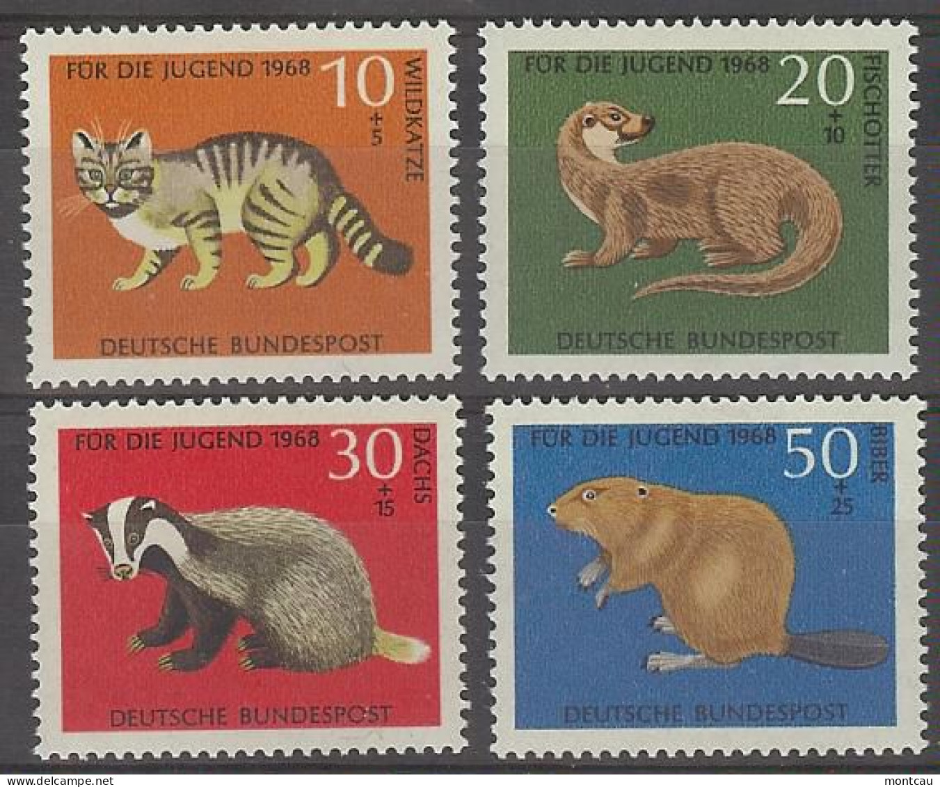 Germany 1968. Fauna M=549-52 Y=414-17  (**) - Nuevos