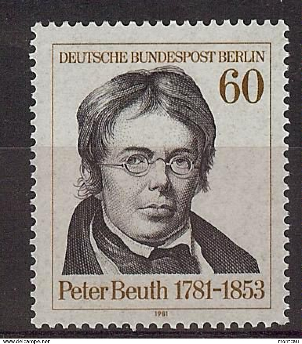 Berlín 1981. Peter Wilhelm M=654 Y=616  (**) - Neufs