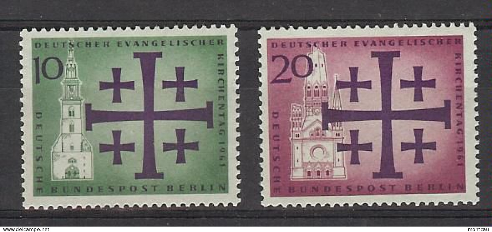 Berlín 1961.  Protestant Church M=215-16 Y=193-94  (**) - Unused Stamps