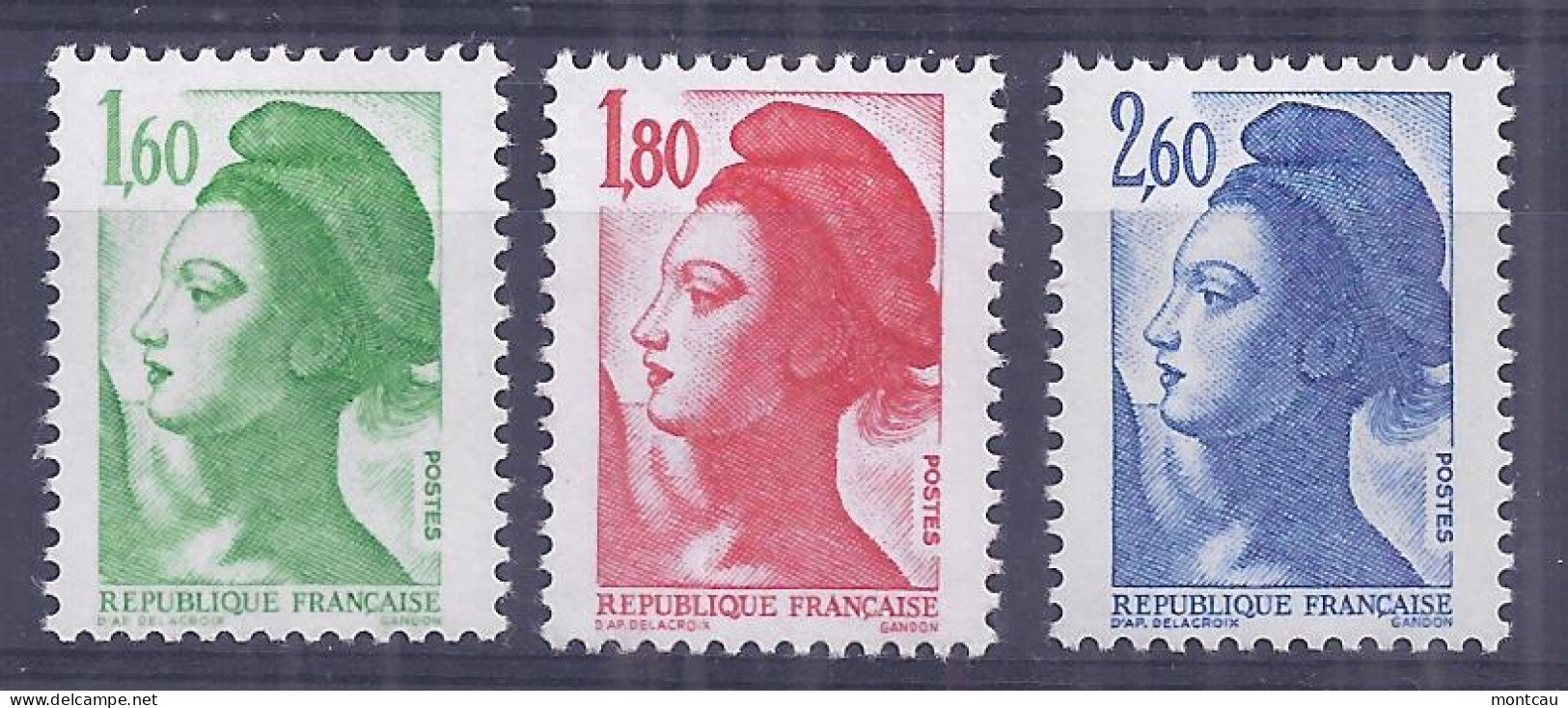 Francia 1982. YT = 2219-21 -  (**). Tipo Libertad - Unused Stamps