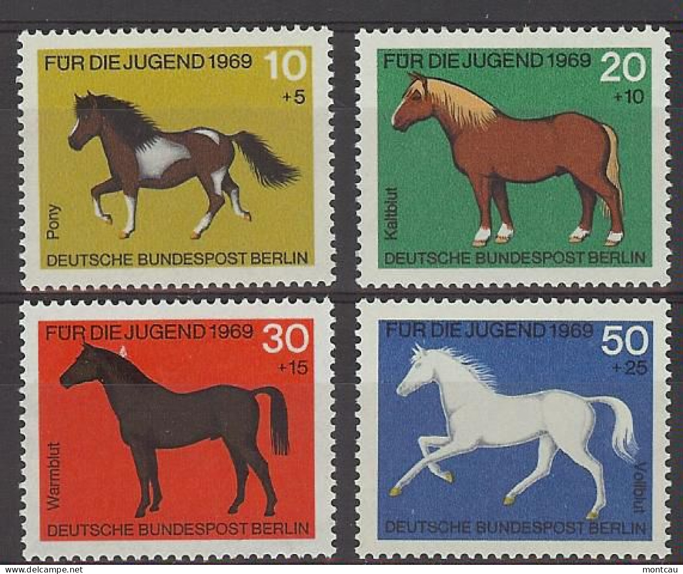 Berlín 1969. Caballos M=326-29 Y=301-04  (**) - Unused Stamps