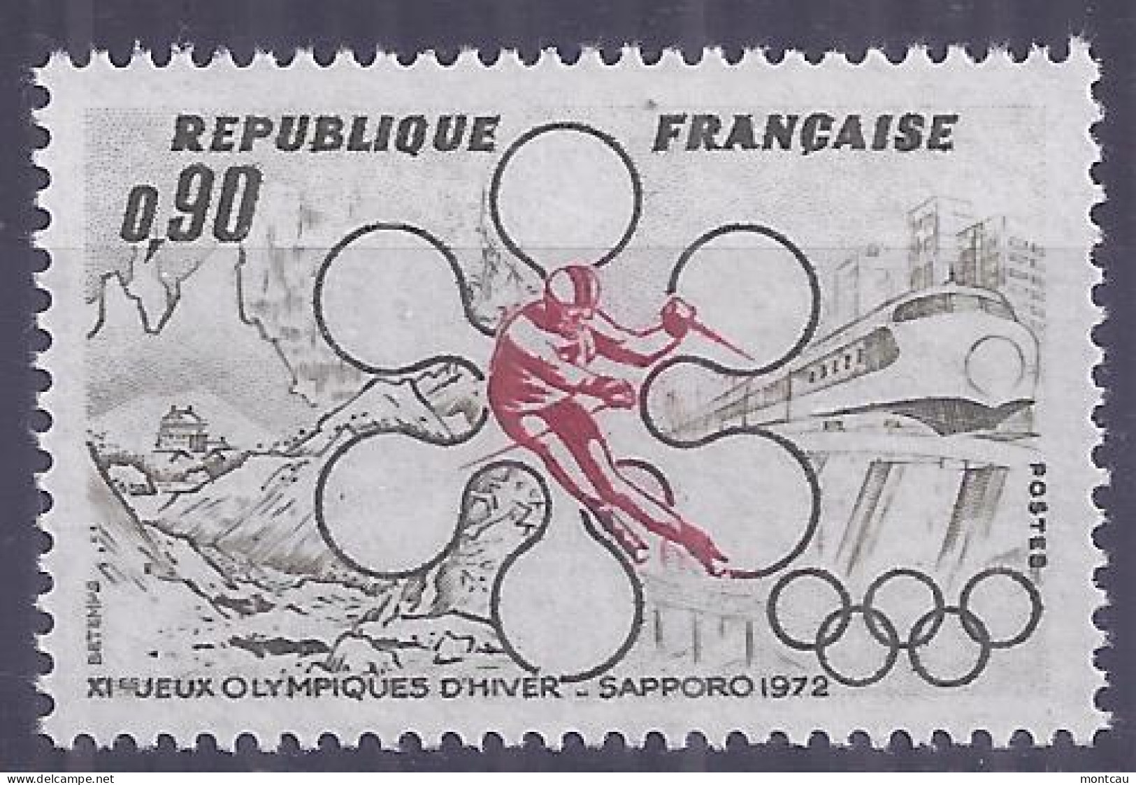 Francia 1972. JJ OO Sapporo YT = 1705 (**) - Neufs