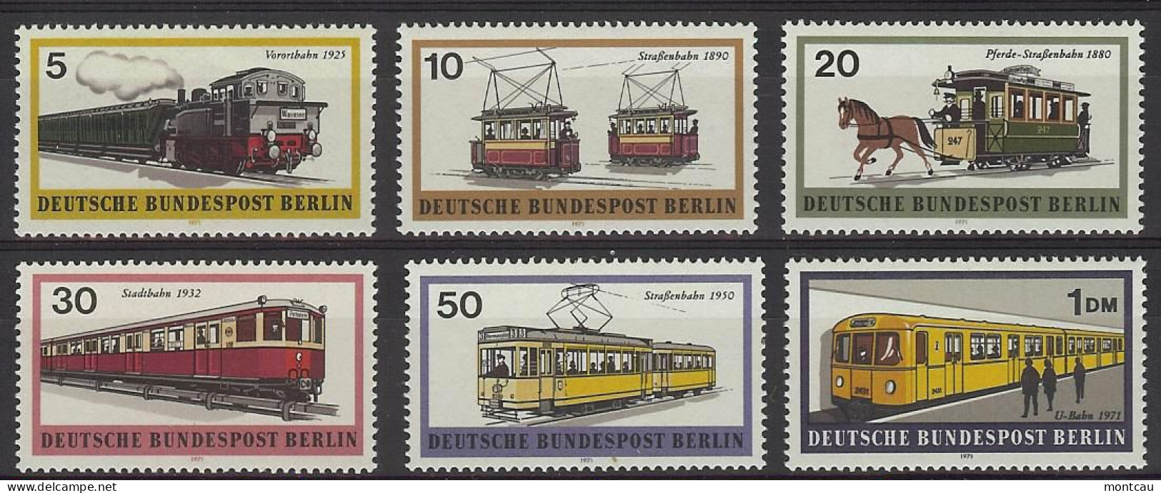 Berlín 1971. Transportes M=379-84 Y=360-65  (**) - Unused Stamps