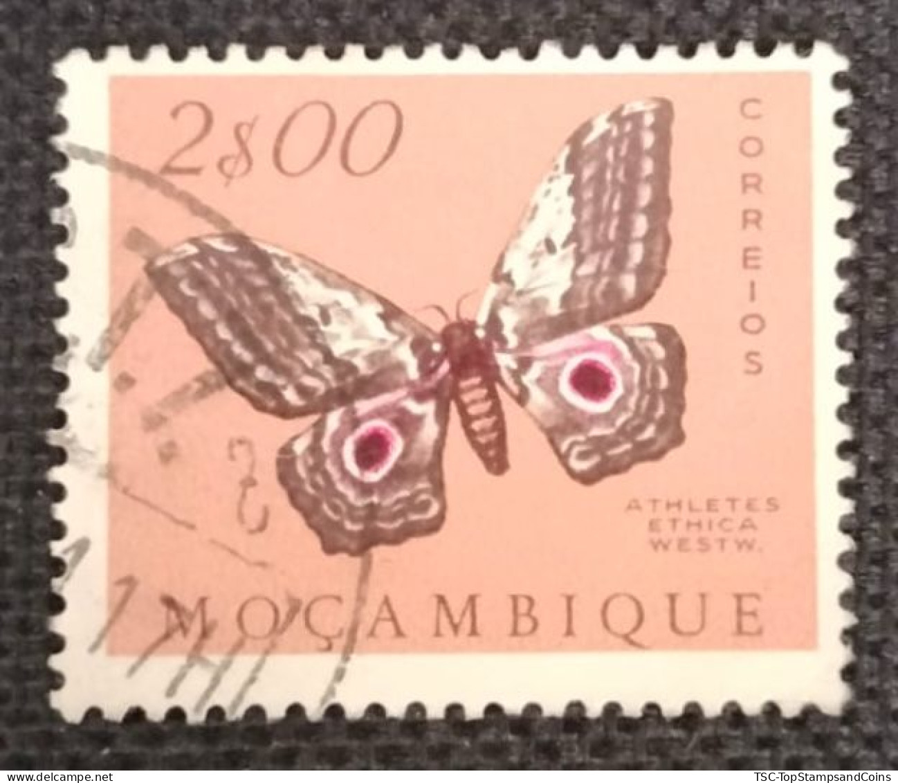 MOZPO0397U8 - Mozambique Butterflies  - 2$00 Used Stamp - Mozambique - 1953 - Mozambique