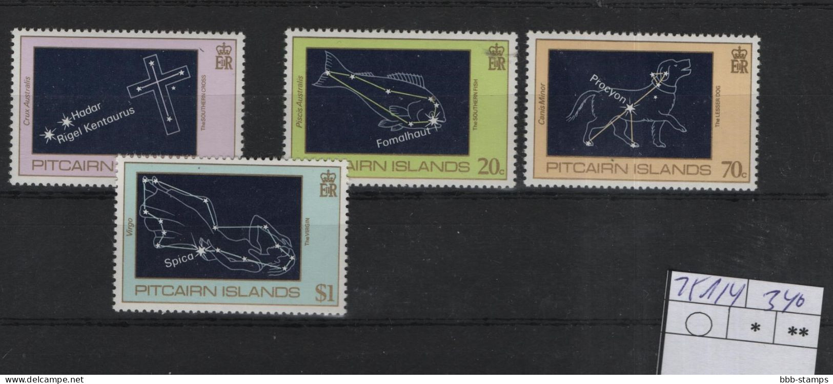 Pitcairn Inseln Michel Cat.No. Mnh/** 251/254 - Pitcairneilanden