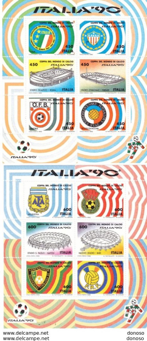 ITALIE 1990 FOOTBALL COUPE DU MONDE ITALIA 90 Yvert BF 4-9, Michel Bl 3-8 NEUF** MNH Cote Yv: 50 Euros - 1981-90: Mint/hinged