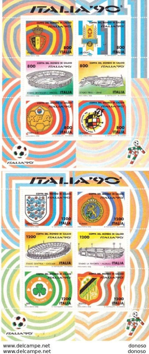 ITALIE 1990 FOOTBALL COUPE DU MONDE ITALIA 90 Yvert BF 4-9, Michel Bl 3-8 NEUF** MNH Cote Yv: 50 Euros - 1981-90: Nieuw/plakker