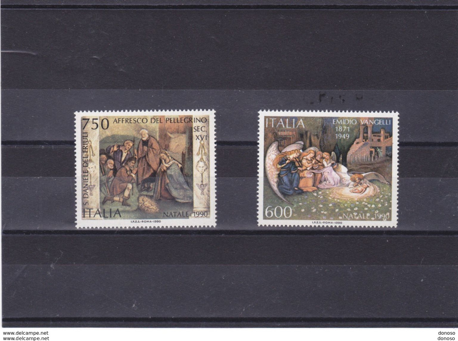 ITALIE 1990 NOËL PEINTURES Yvert 1893-1894, Michel 2161-2162 NEUF** MNH Cote 3 Euros - 1981-90: Neufs