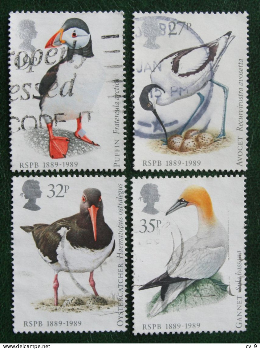 Bird Vogel Oiseau Pajaro (Mi 1185-1188) 1989 Used Gebruikt Oblitere ENGLAND GRANDE-BRETAGNE GB GREAT BRITAIN - Usati