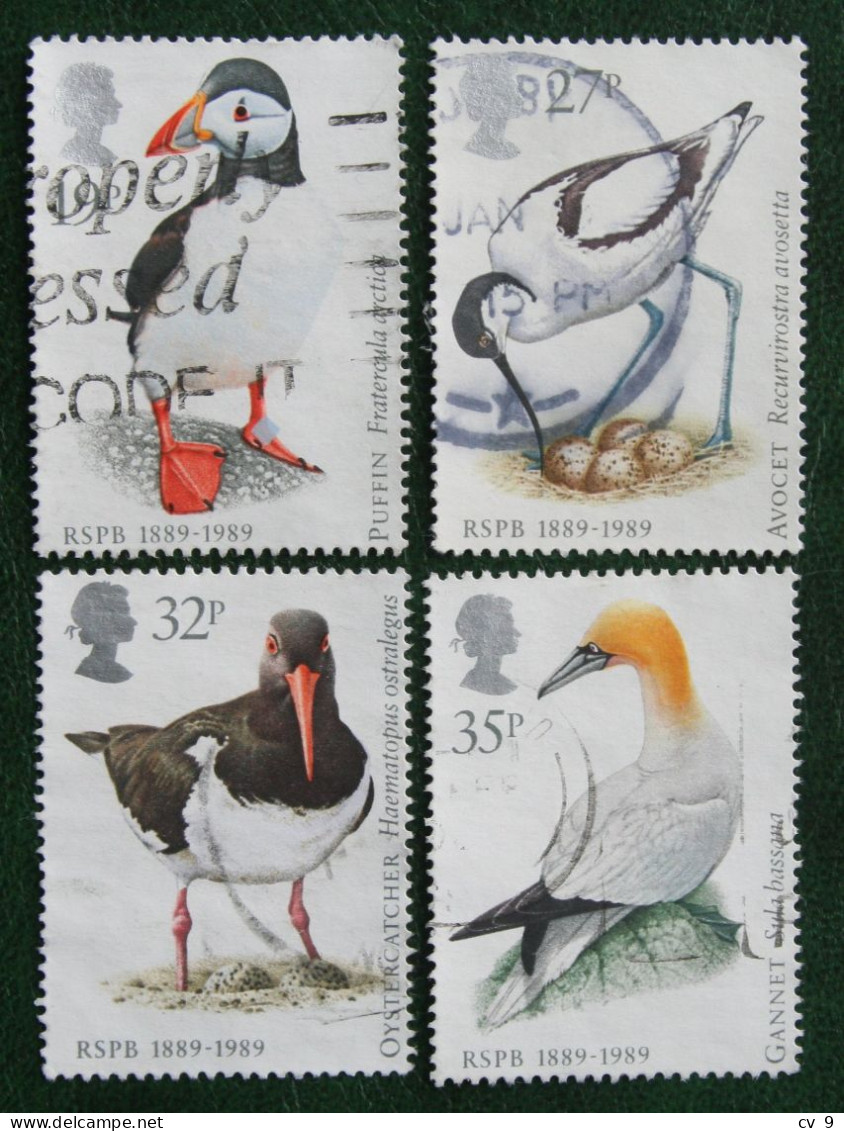 Bird Vogel Oiseau Pajaro (Mi 1185-1188) 1989 Used Gebruikt Oblitere ENGLAND GRANDE-BRETAGNE GB GREAT BRITAIN - Gebraucht