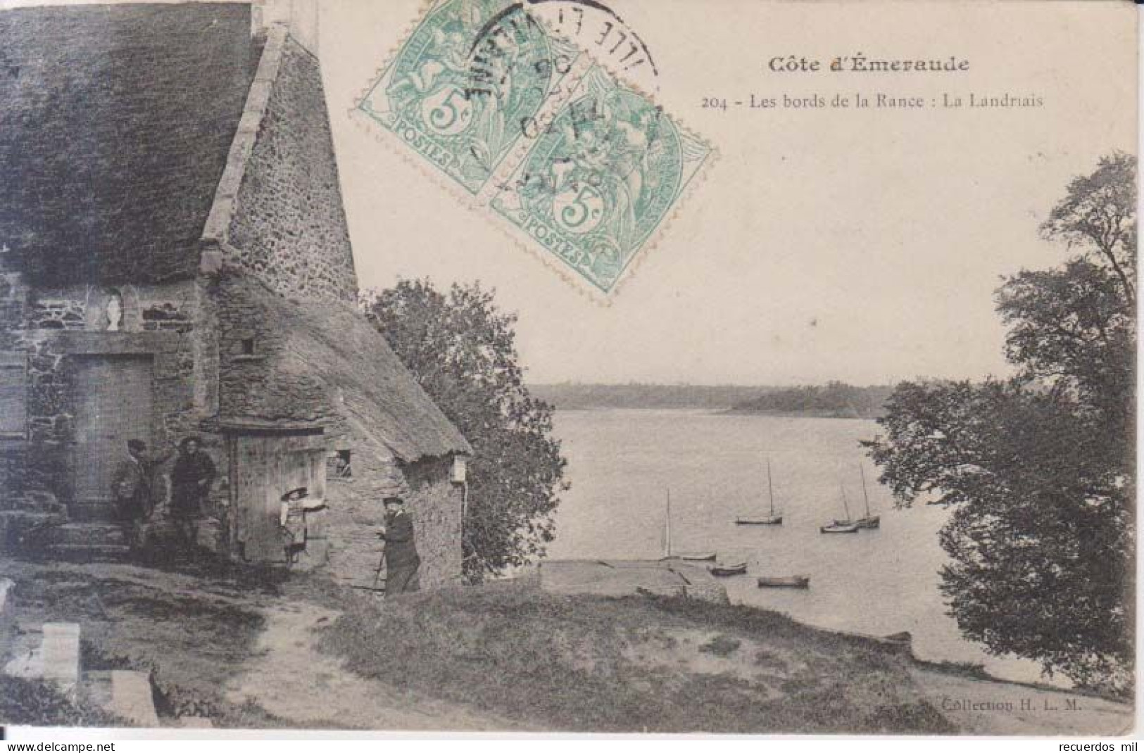 Les Bords De La Rance La Landrais  Carte Postale Animee 1905 - Rochefort