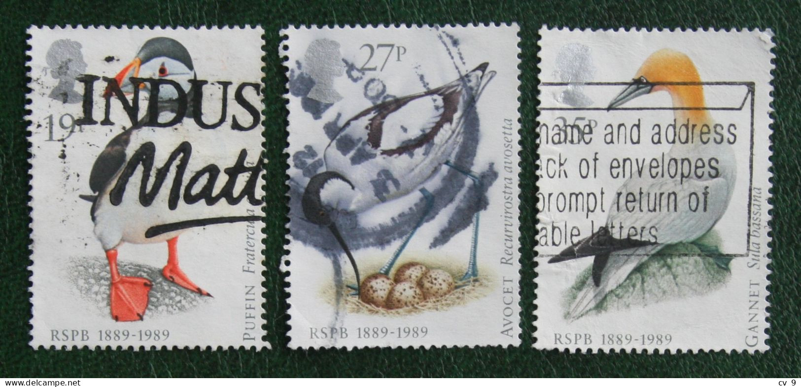 READ Bird Vogel Oiseau Pajaro (Mi 1185-1186 1188) 1989 Used Gebruikt Oblitere ENGLAND GRANDE-BRETAGNE GB GREAT BRITAIN - Oblitérés