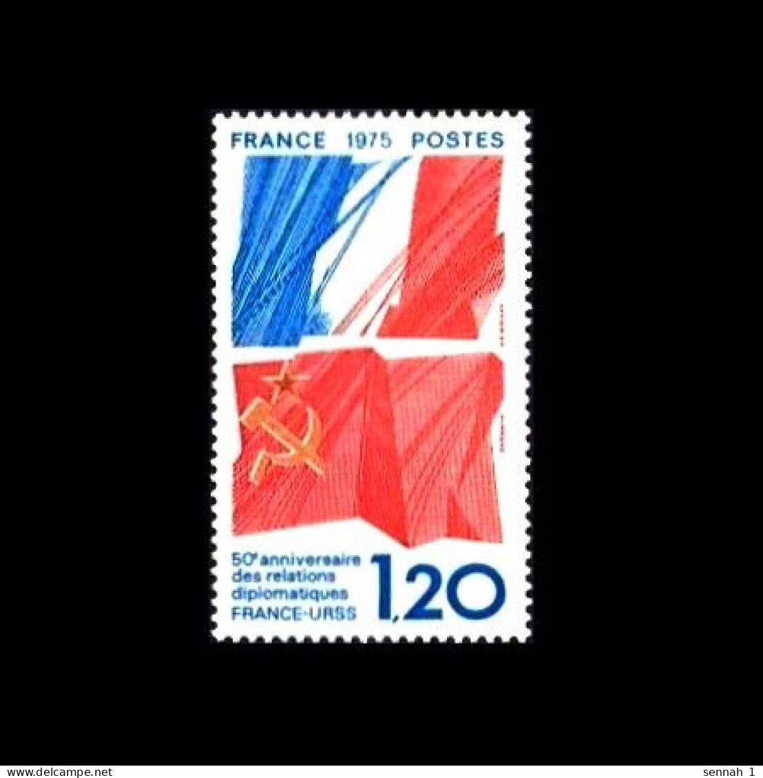 Frankreich / France: 'Relations Diplomatiques France-URSS, 1975', Mi. 1941; Yv. 1859; Sc. 1458; SG 2097 [*] - Usados