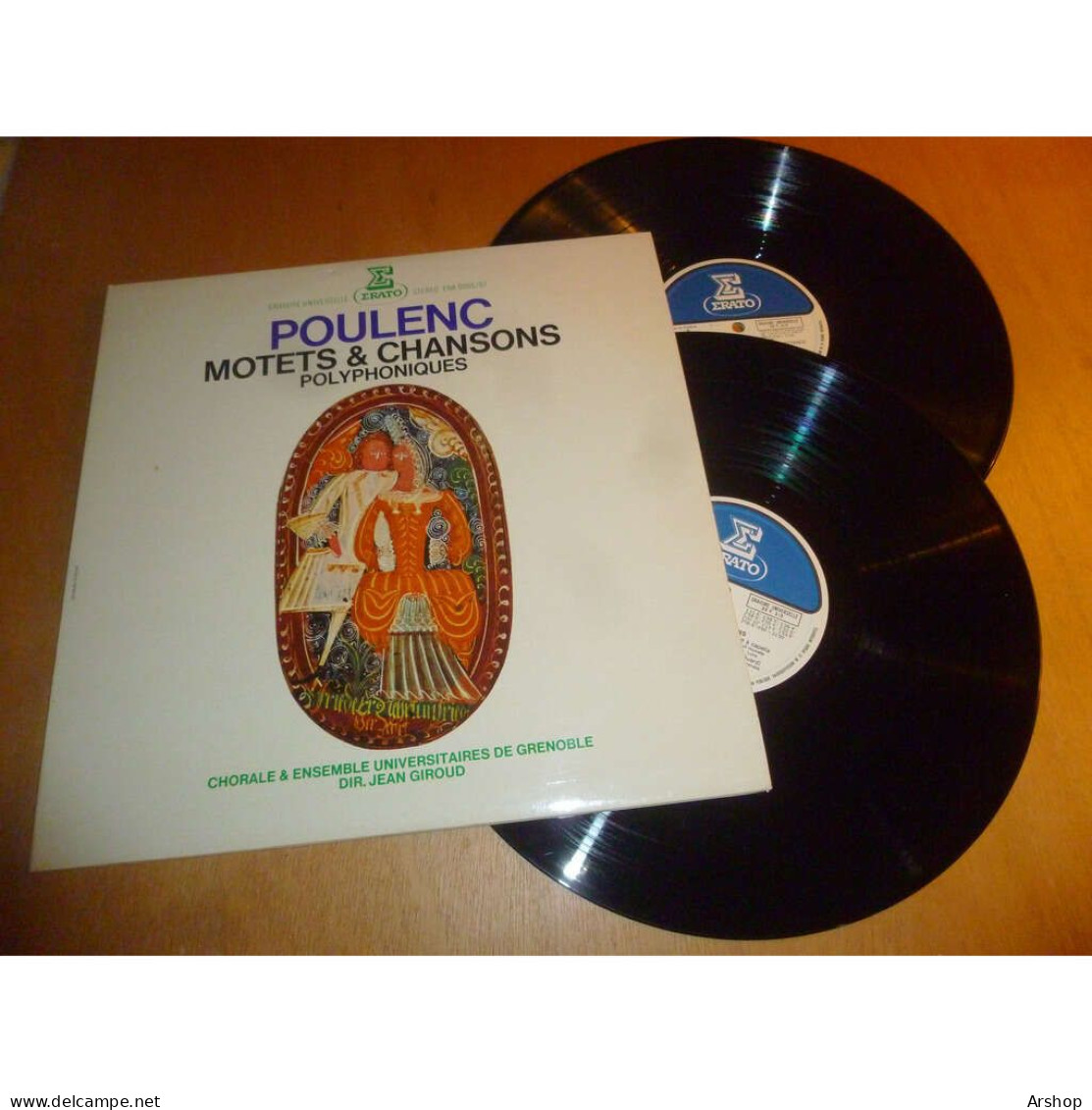 JEAN GIROUD Motets & Chansons Polyphoniques POULENC - ERATO ERA 9066/67 - France 2 Lp 1972 - Classica